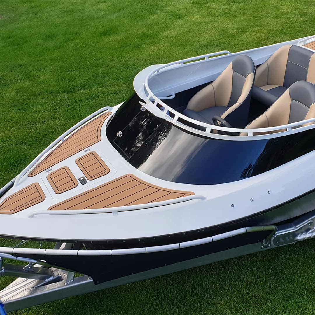 2025 Kinocean Personal Aluminum Jet Boat 4-Man Electric Drifting & Fishing Yacht With Outboard Motor for Sale
